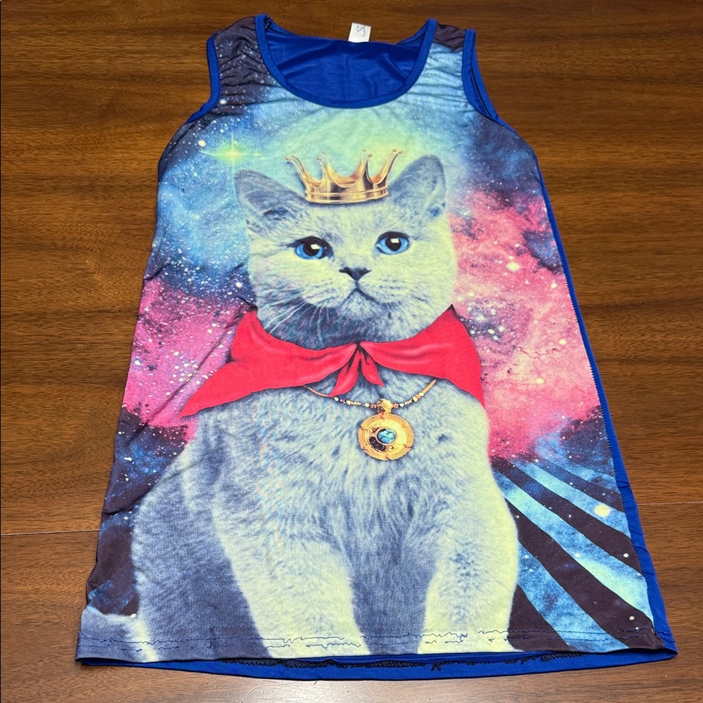 Adorable Cat royalty Graphic Tank Top dress
